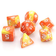 Die Hard Dice POLY RPG SET - FIREBALL