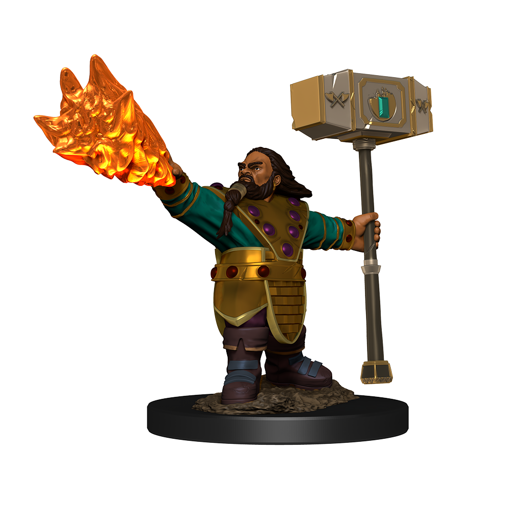 DND ICONS O/T REALMS DWARF CLERIC MALE PREM FIG