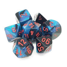 Chessex Gemini Black-Starlight /red Polyhedral 7 Die Set