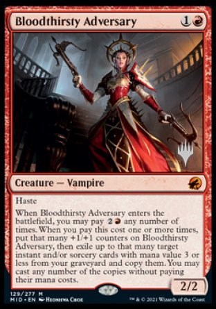 Bloodthirsty Adversary (Promo Pack) [Innistrad: Midnight Hunt Promos] | The CG Realm