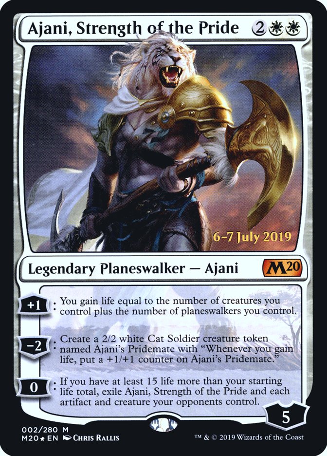 Ajani, Strength of the Pride [Core Set 2020 Prerelease Promos] | The CG Realm