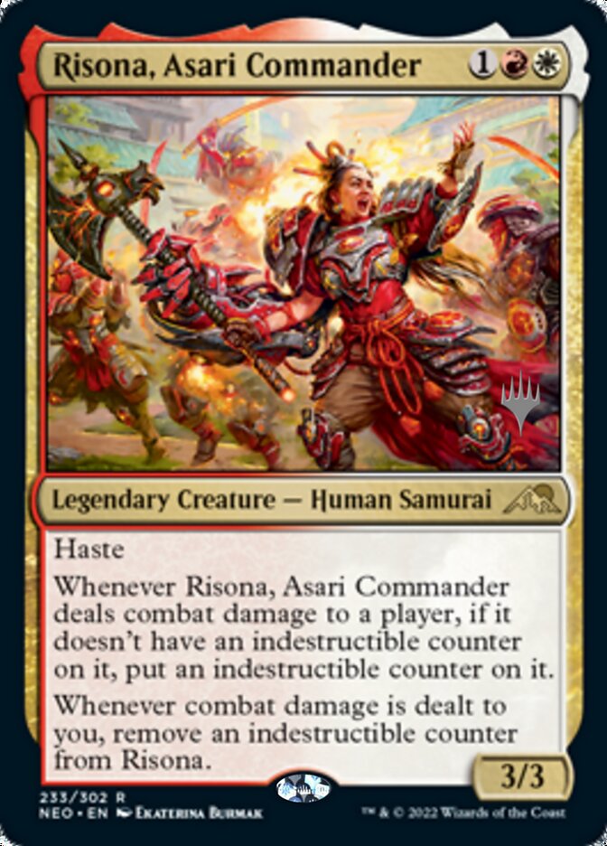 Risona, Asari Commander (Promo Pack) [Kamigawa: Neon Dynasty Promos] | The CG Realm