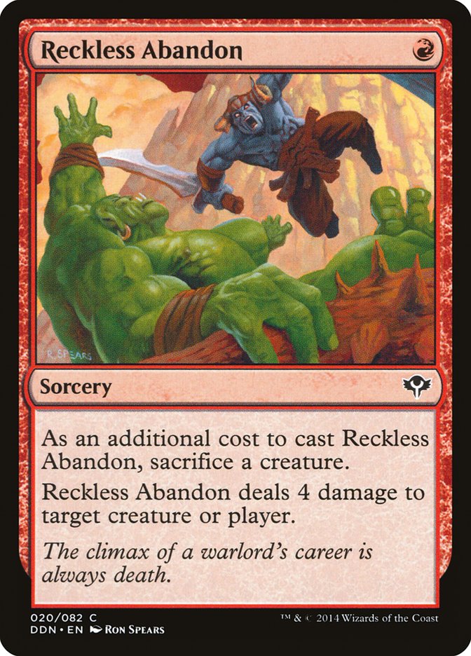 Reckless Abandon [Duel Decks: Speed vs. Cunning] | The CG Realm
