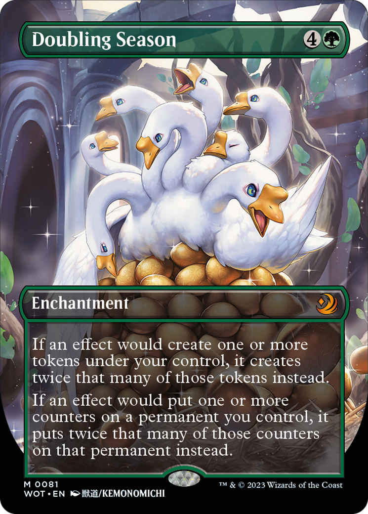 Doubling Season (Anime Borderless) [Wilds of Eldraine: Enchanting Tales] | The CG Realm
