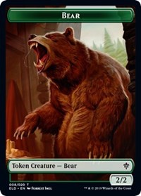 Bear // Food (15) Double-Sided Token [Throne of Eldraine Tokens] | The CG Realm