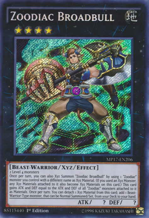 Zoodiac Broadbull [MP17-EN206] Secret Rare | The CG Realm