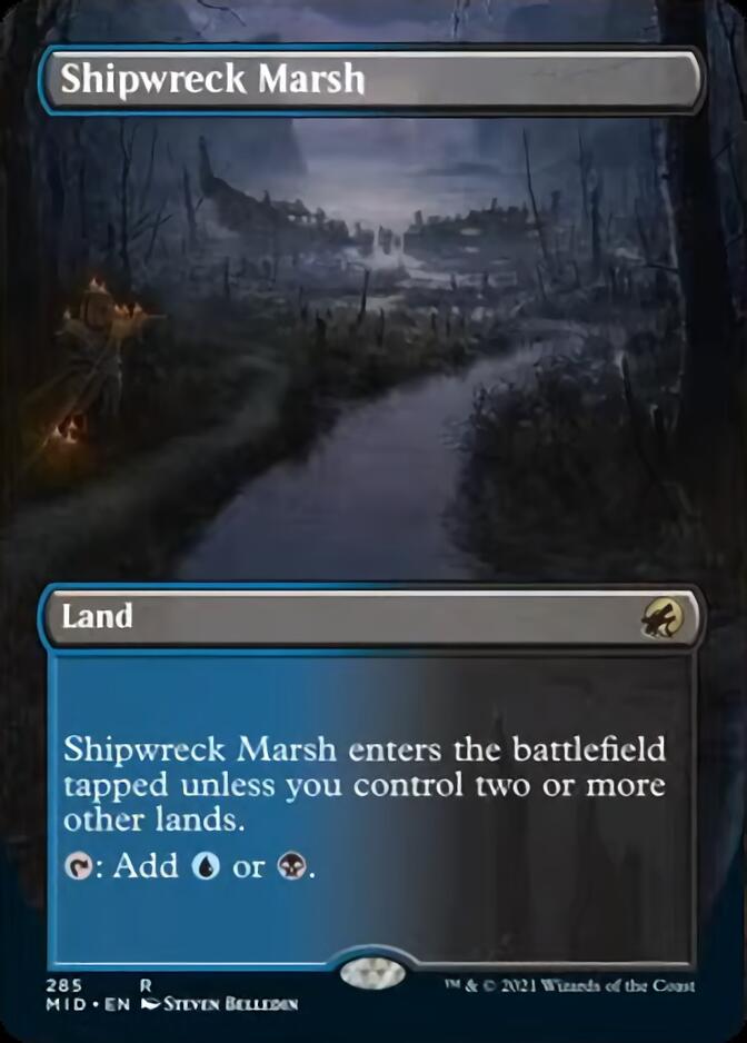 Shipwreck Marsh (Borderless Alternate Art) [Innistrad: Midnight Hunt] | The CG Realm