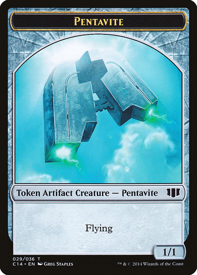 Myr // Pentavite Double-sided Token (C14-028) - Commander 2014 Tokens