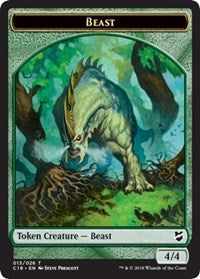 Beast (013) // Plant Double-Sided Token [Commander 2018 Tokens] | The CG Realm