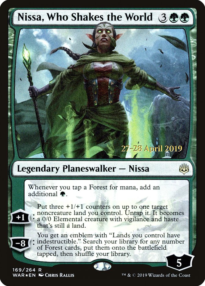 Nissa, Who Shakes the World [War of the Spark Prerelease Promos] | The CG Realm