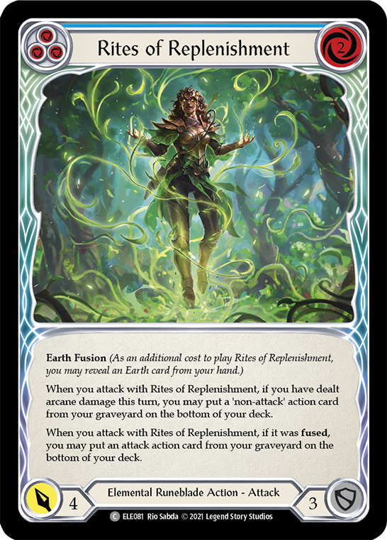 Rites of Replenishment (Blue) [ELE081] (Tales of Aria)  1st Edition Normal | The CG Realm