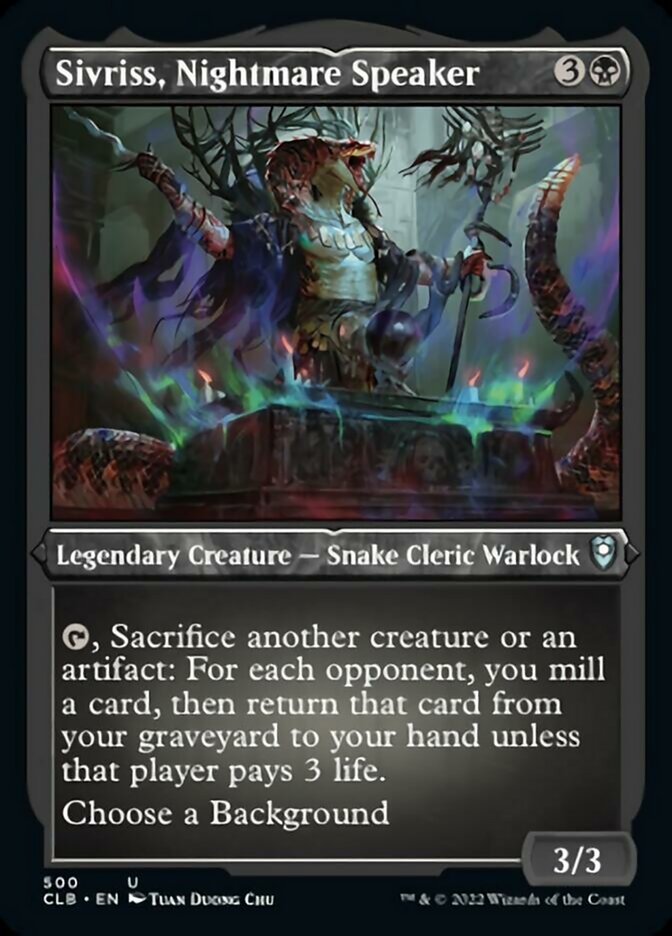 Sivriss, Nightmare Speaker (Foil Etched) [Commander Legends: Battle for Baldur's Gate] | The CG Realm