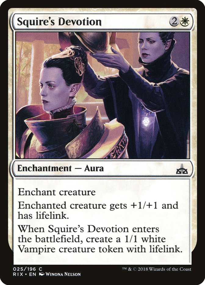 Squire's Devotion [Rivals of Ixalan] | The CG Realm
