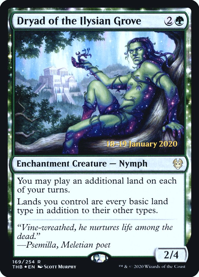 Dryad of the Ilysian Grove [Theros Beyond Death Prerelease Promos] | The CG Realm