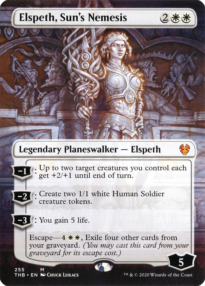 Elspeth, Sun's Nemesis (Borderless) [Theros Beyond Death] | The CG Realm