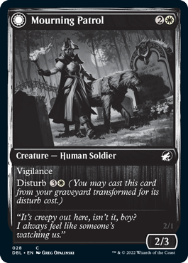 Mourning Patrol (DBL-028) - Innistrad: Double Feature: (Double Faced Transform)