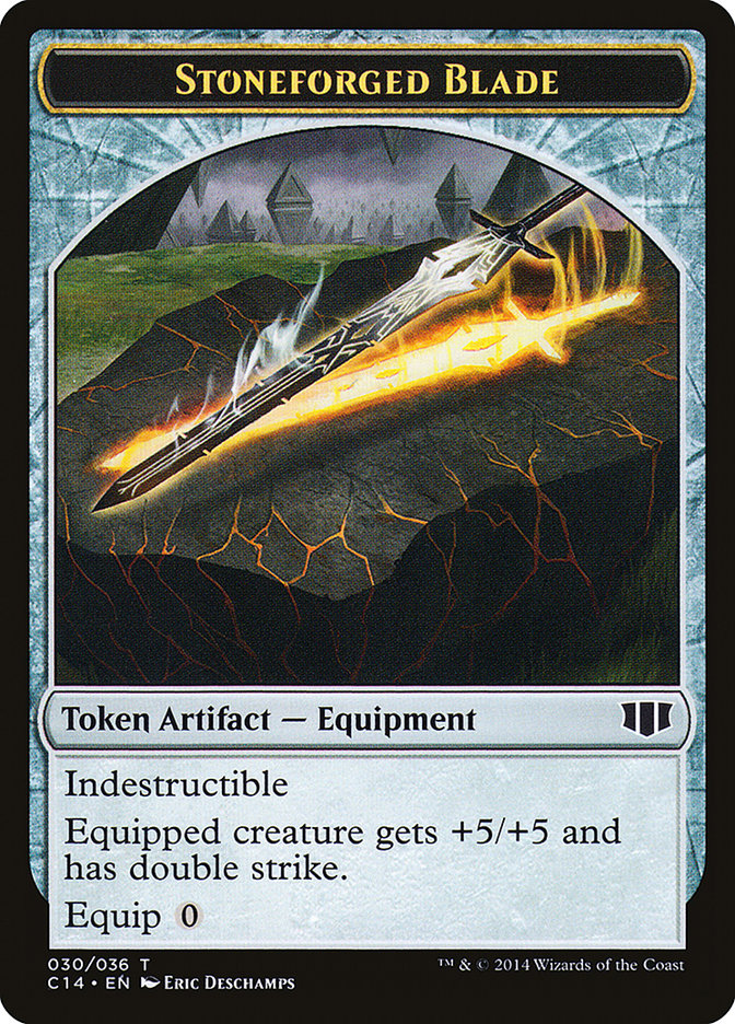 Stoneforged Blade // Germ Double-sided Token (C14-30 // 14) - Commander 2014 Tokens