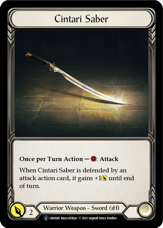 Cintari Saber [U-CRU080] (Crucible of War Unlimited)  Unlimited Rainbow Foil | The CG Realm