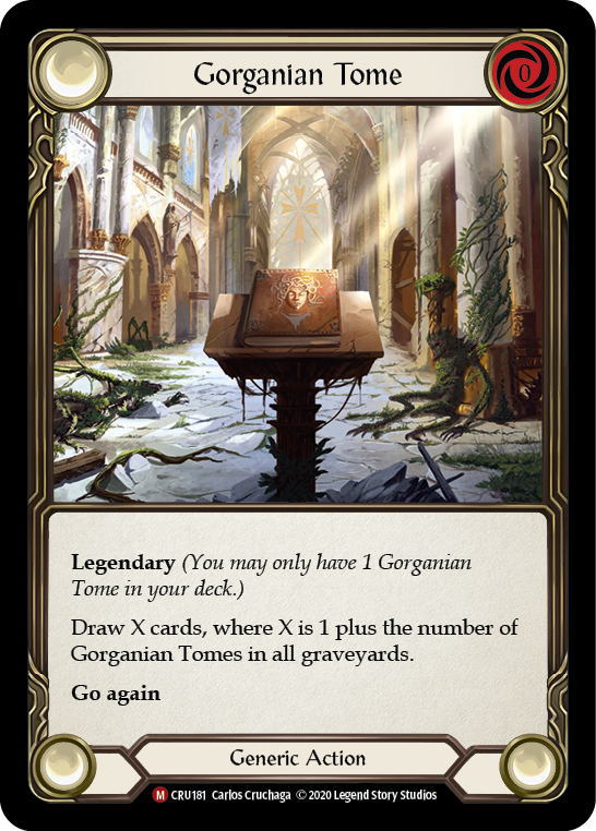 Gorganian Tome [CRU181] (Crucible of War)  1st Edition Rainbow Foil | The CG Realm