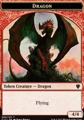 Dragon (006) // Gold Double-Sided Token [Commander 2017 Tokens] | The CG Realm