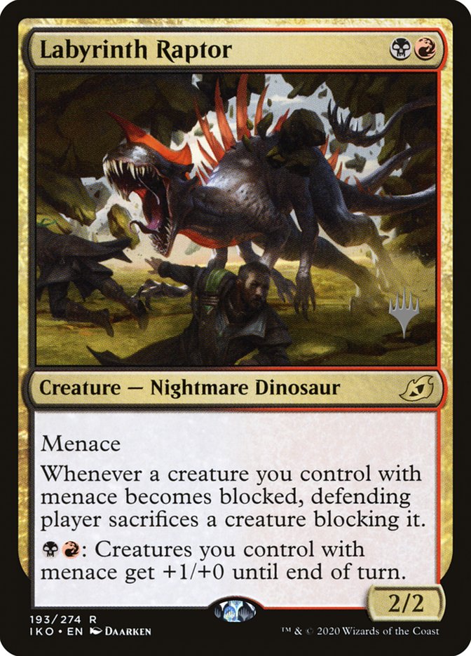 Labyrinth Raptor (Promo Pack) [Ikoria: Lair of Behemoths Promos] | The CG Realm