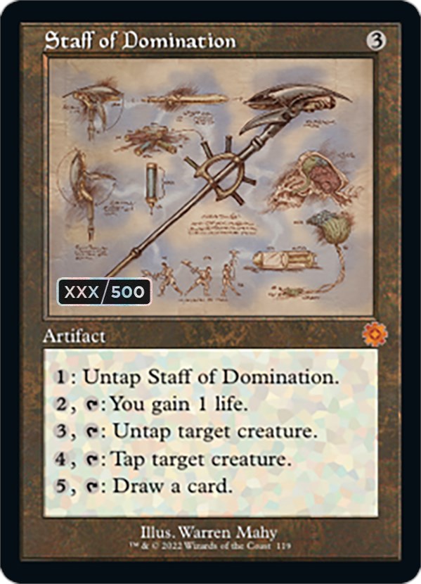 Staff of Domination (Retro Schematic) (Serialized) [The Brothers' War Retro Artifacts] | The CG Realm