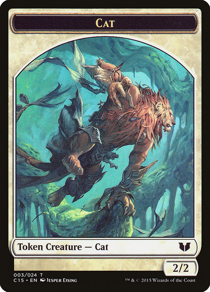 Spirit (023) // Cat Double-Sided Token [Commander 2015 Tokens] | The CG Realm