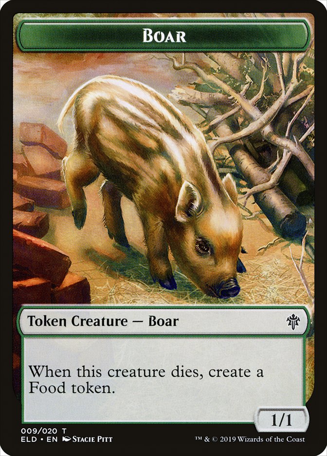 Boar Token [Throne of Eldraine Tokens] | The CG Realm