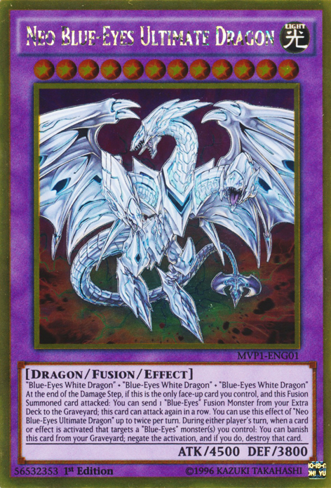 Neo Blue-Eyes Ultimate Dragon [MVP1-ENG01] Gold Rare | The CG Realm