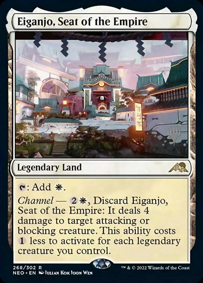 Eiganjo, Seat of the Empire (Promo Pack) [Kamigawa: Neon Dynasty Promos] | The CG Realm