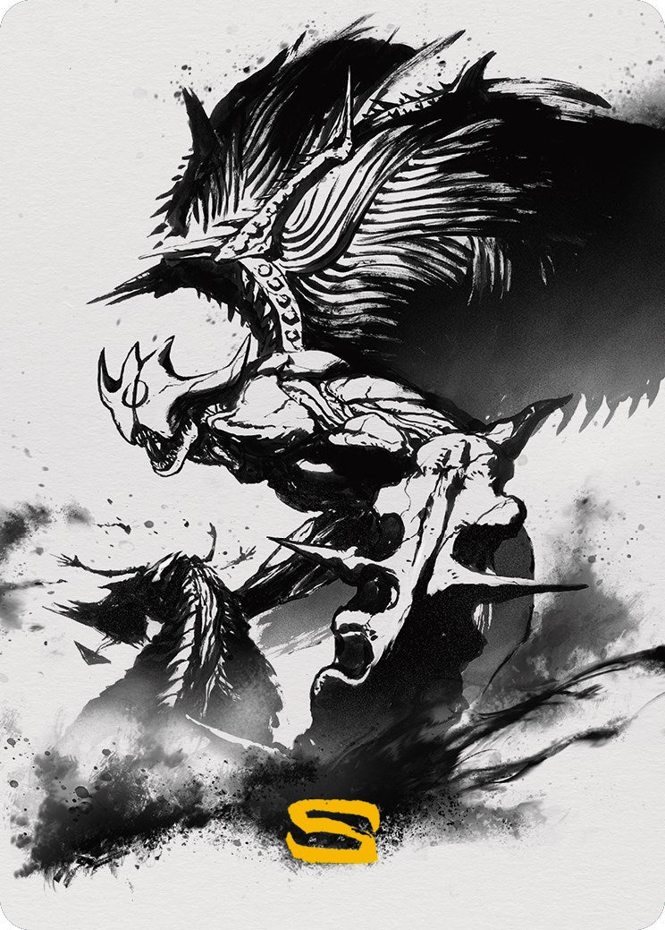 Phyrexian Vindicator 2 Art Card (Gold-Stamped Signature) [Phyrexia: All Will Be One Art Series] | The CG Realm