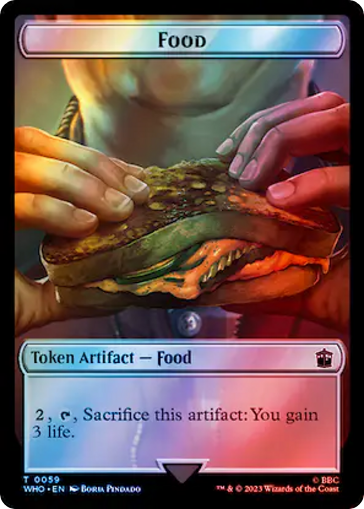 Alien Angel // Food (0059) Double-Sided Token (Surge Foil) [Doctor Who Tokens] | The CG Realm