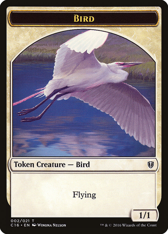 Bird (002) // Saproling  (016) Double-Sided Token (C16-002) - Commander 2016 Tokens