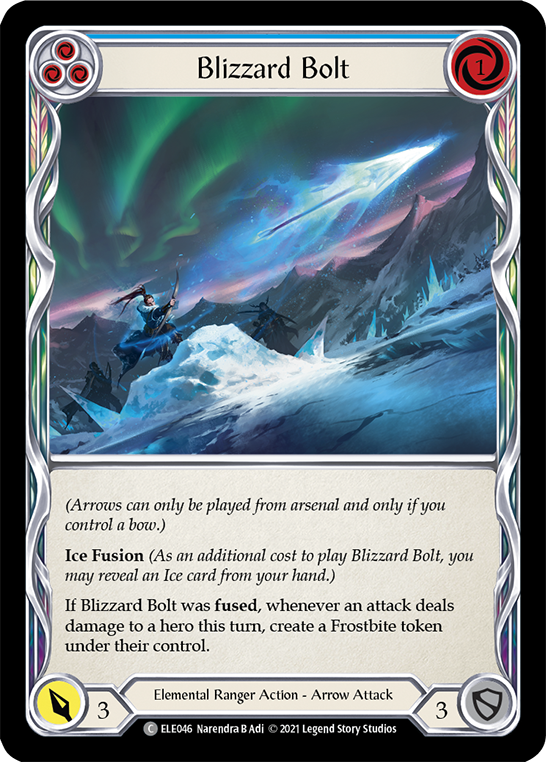 Blizzard Bolt (Blue) [ELE046] (Tales of Aria)  1st Edition Rainbow Foil | The CG Realm