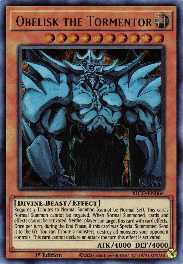 Obelisk the Tormentor (Ultra Pharaoh's Rare) [KICO-EN064] Ultra Pharaoh's Rare | The CG Realm