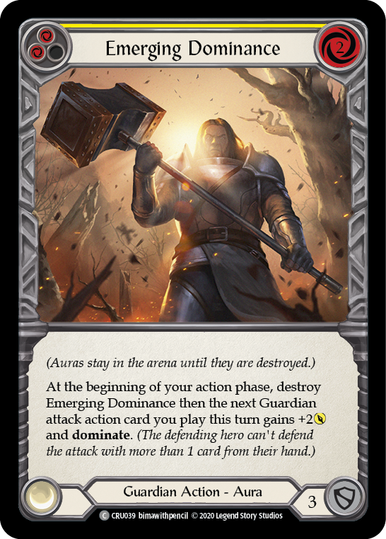 Emerging Dominance (Yellow) [CRU039] (Crucible of War)  1st Edition Normal | The CG Realm