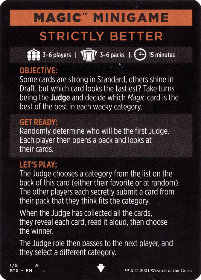 Strictly Better (Magic Minigame) [Strixhaven: School of Mages Minigame] | The CG Realm