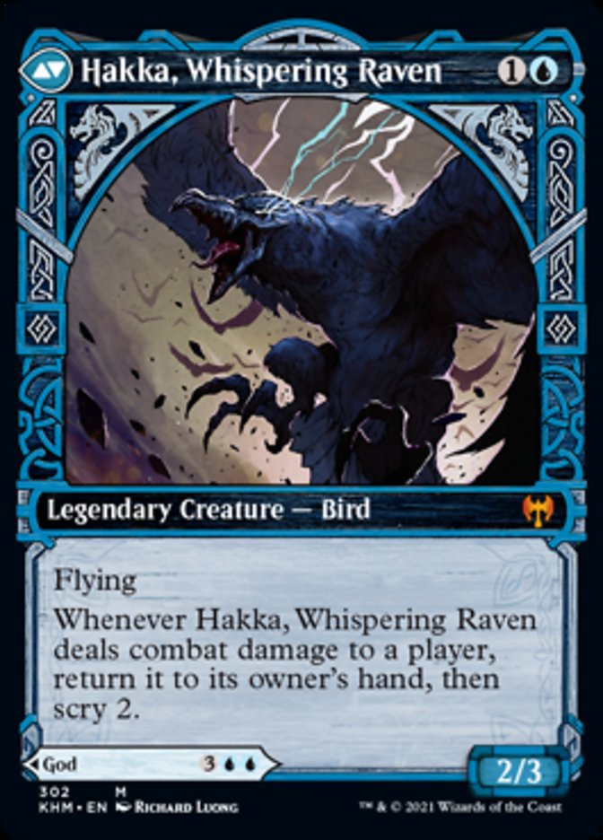 Alrund, God of the Cosmos // Hakka, Whispering Raven (Showcase) [Kaldheim] | The CG Realm