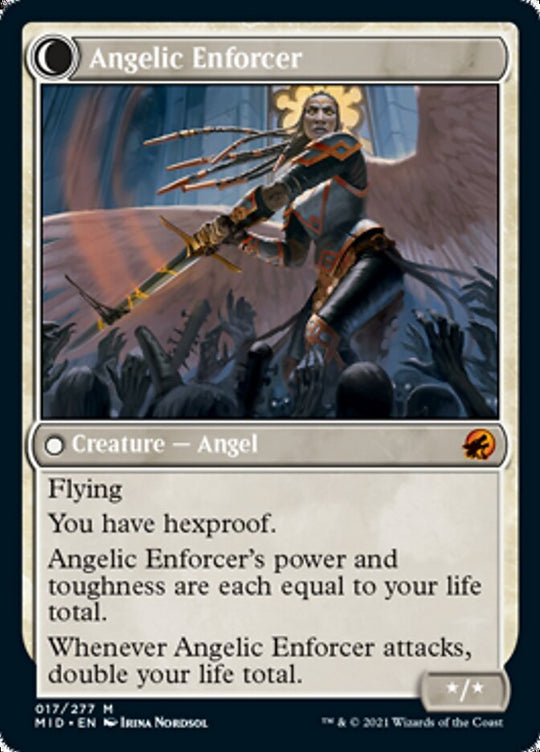 Enduring Angel (MID-017) - Innistrad: Midnight Hunt: (Double Faced Transform)
