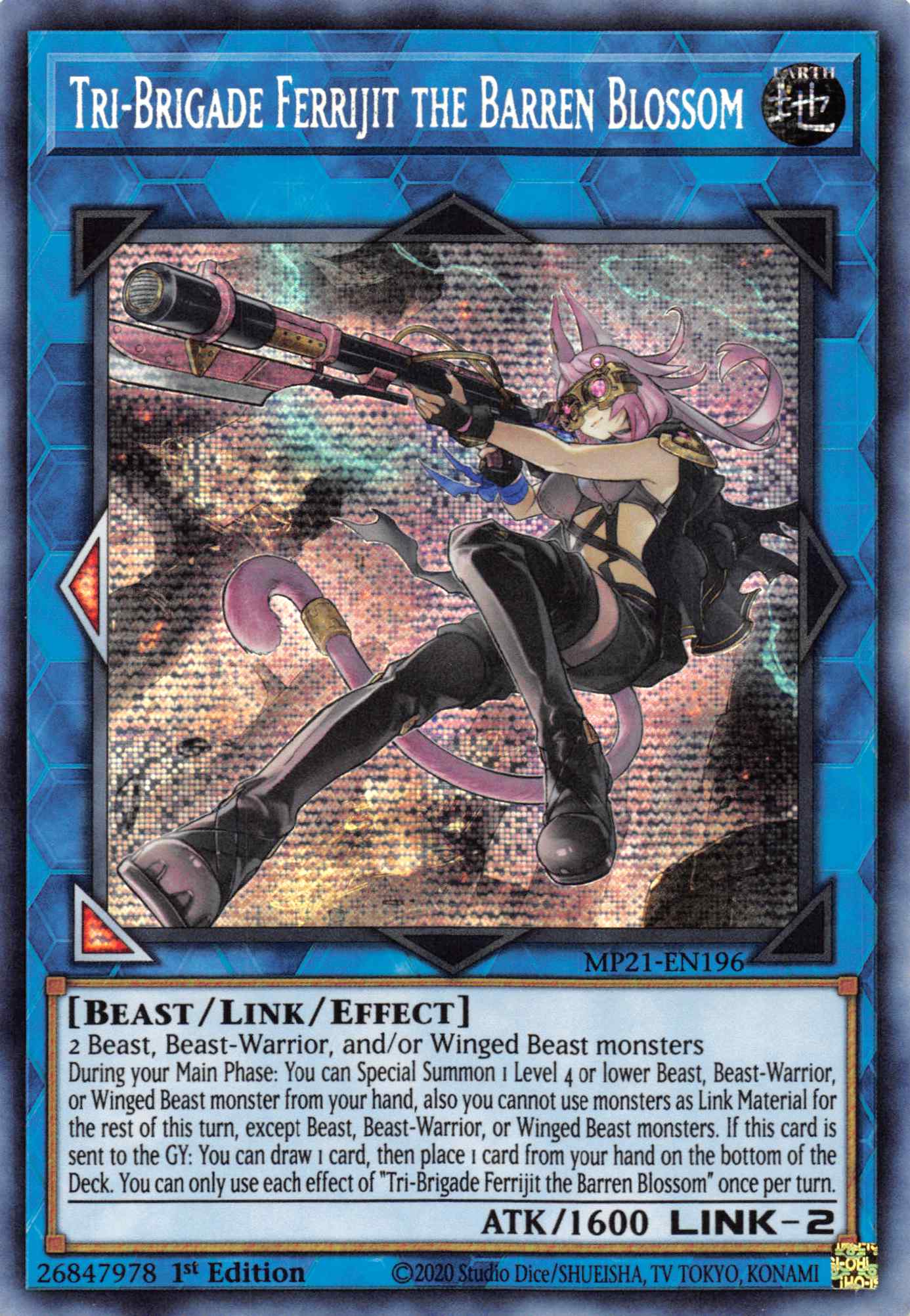 Tri-Brigade Ferrijit the Barren Blossom [MP21-EN196] Prismatic Secret Rare | The CG Realm