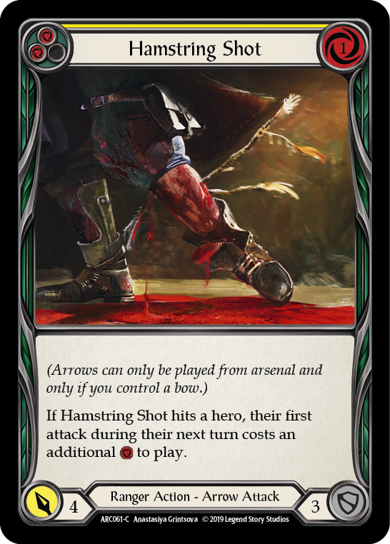 Hamstring Shot (Yellow) [ARC061-C] (Arcane Rising)  1st Edition Rainbow Foil | The CG Realm