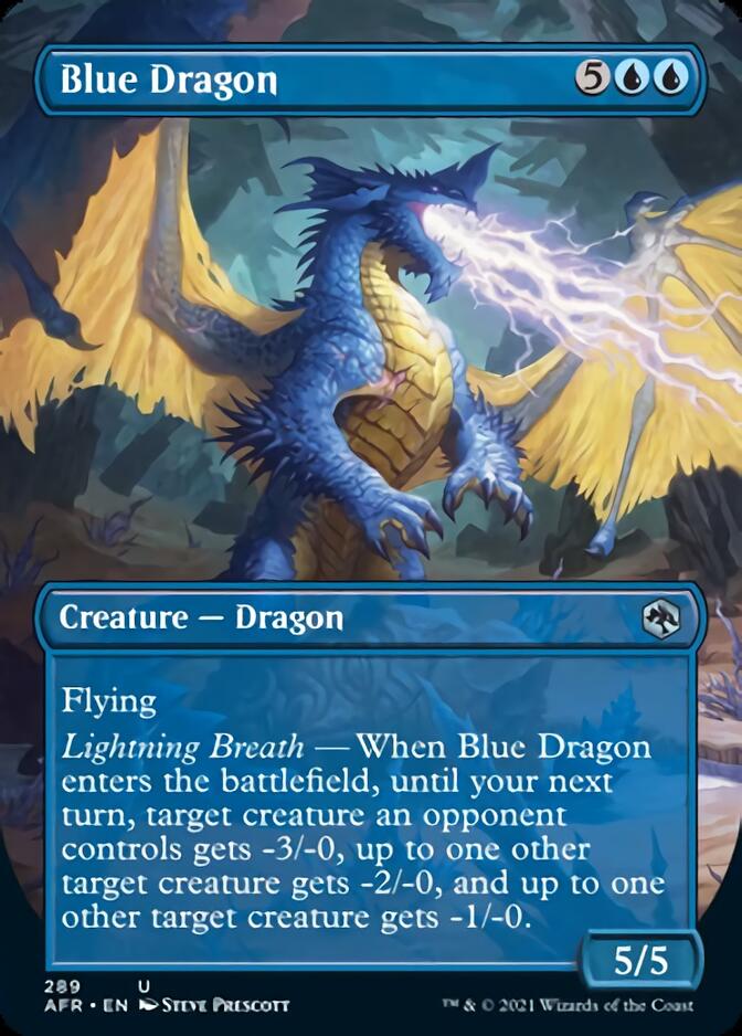 Blue Dragon (Borderless Alternate Art) [Dungeons & Dragons: Adventures in the Forgotten Realms] | The CG Realm
