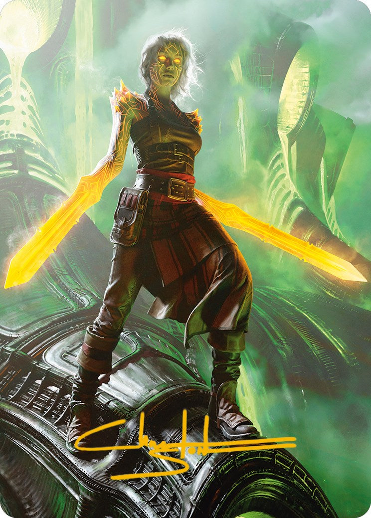 Nahiri, the Unforgiving Art Card (Gold-Stamped Signature) [Phyrexia: All Will Be One Art Series] | The CG Realm