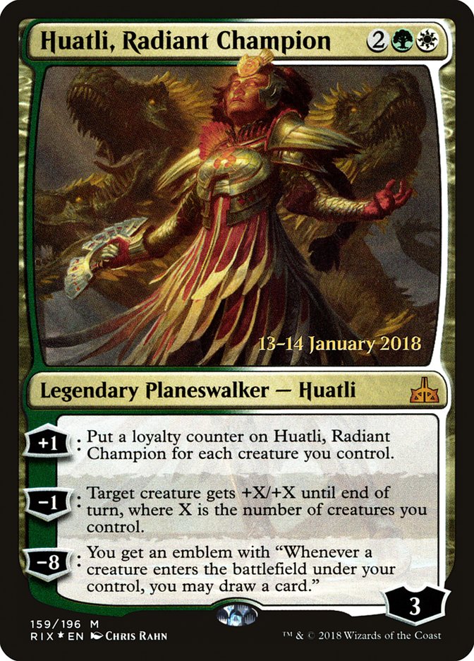 Huatli, Radiant Champion [Rivals of Ixalan Prerelease Promos] | The CG Realm