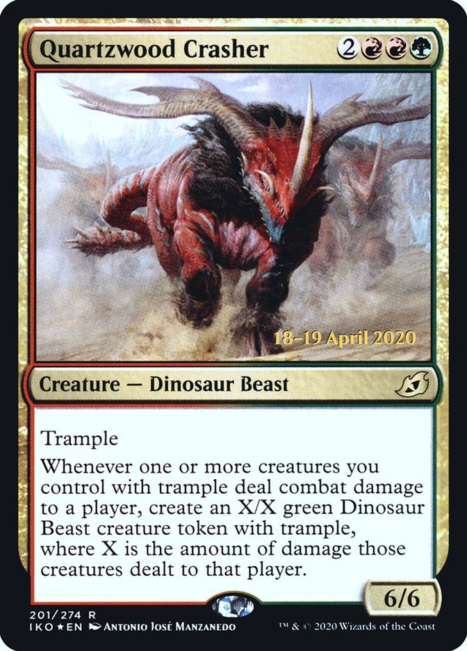 Quartzwood Crasher [Ikoria: Lair of Behemoths Prerelease Promos] | The CG Realm