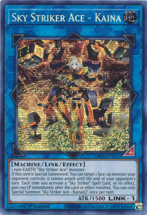 Sky Striker Ace - Kaina [MP20-EN023] Prismatic Secret Rare | The CG Realm