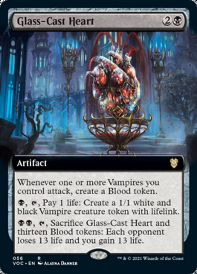 Glass-Cast Heart (Extended Art) [Innistrad: Crimson Vow Commander] | The CG Realm