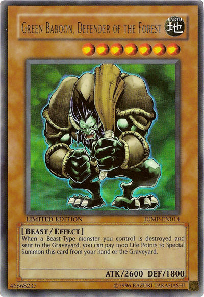 Green Baboon, Defender of the Forest [JUMP-EN014] Ultra Rare | The CG Realm