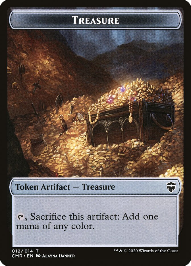Rock // Treasure Double-Sided Token [Commander Legends Tokens] | The CG Realm