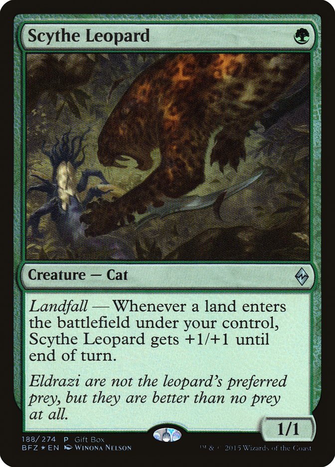 Scythe Leopard (Gift Box) [Battle for Zendikar Promos] | The CG Realm